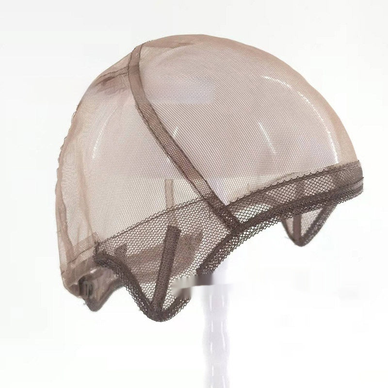 Hand-crocheted Wig Cap With Mesh Base