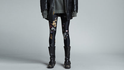 Retro Floral Butterfly Print Casual Skirted Legging Pants