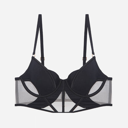Glossy Mesh Hollow French Underwear Women