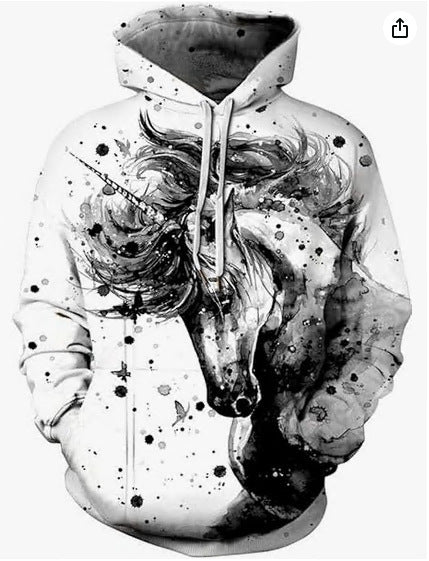 3D Digital Print Hoodie Men's Sweatshirt