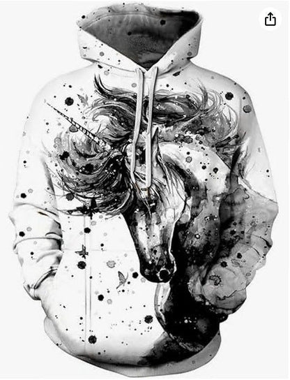 3D Digital Print Hoodie Men's Sweatshirt