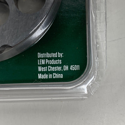 LEM Grinder Plate 12mm #12 (1/2") 2-3/4" Plate Diameter Stainless Steel 476SS