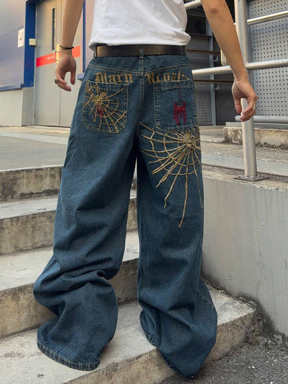 Men's European And American-style Wide-leg Jeans