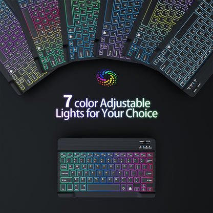 Suitable for iPad gradient luminous wireless keyboard and mouse set tablet Bluetooth keyboard