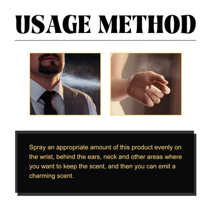 Pheromone Enhanced Cologne, Men's Cologne Lasting Light Fragrance Business Gentleman Fresh Charm Encounter Perfume