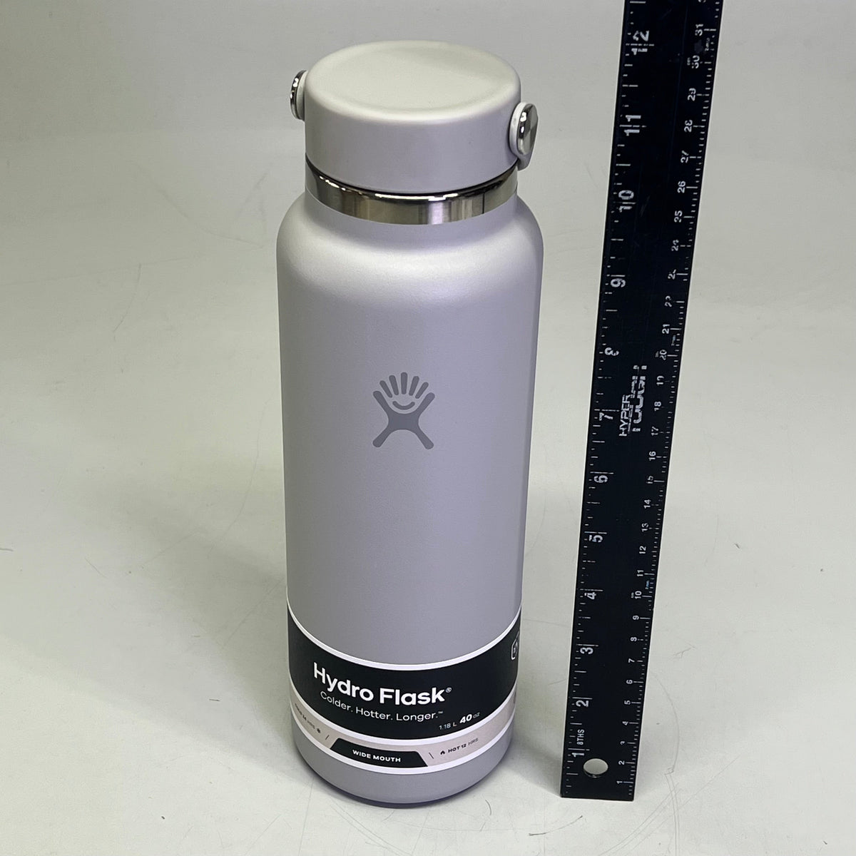 HYDROFLASK Stainless Steel Insulated Wide Mouth Water Bottle 40oz Birch
