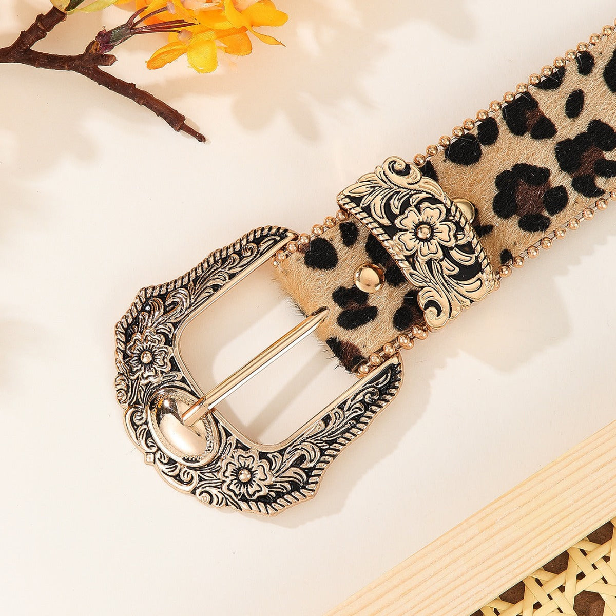 Fashion Women Rhinestone Buckle Wide Belt