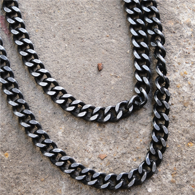Punk double gun bullet pendant cowhide metal thick trouser chain