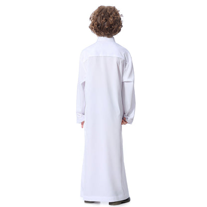 Middle Eastern teenage boy robe