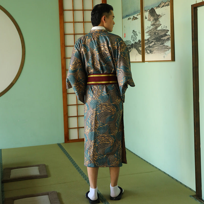 Japanese Kimono Men's Traditional Kimono Formal Wear Summer Fireworks Kimono Suit