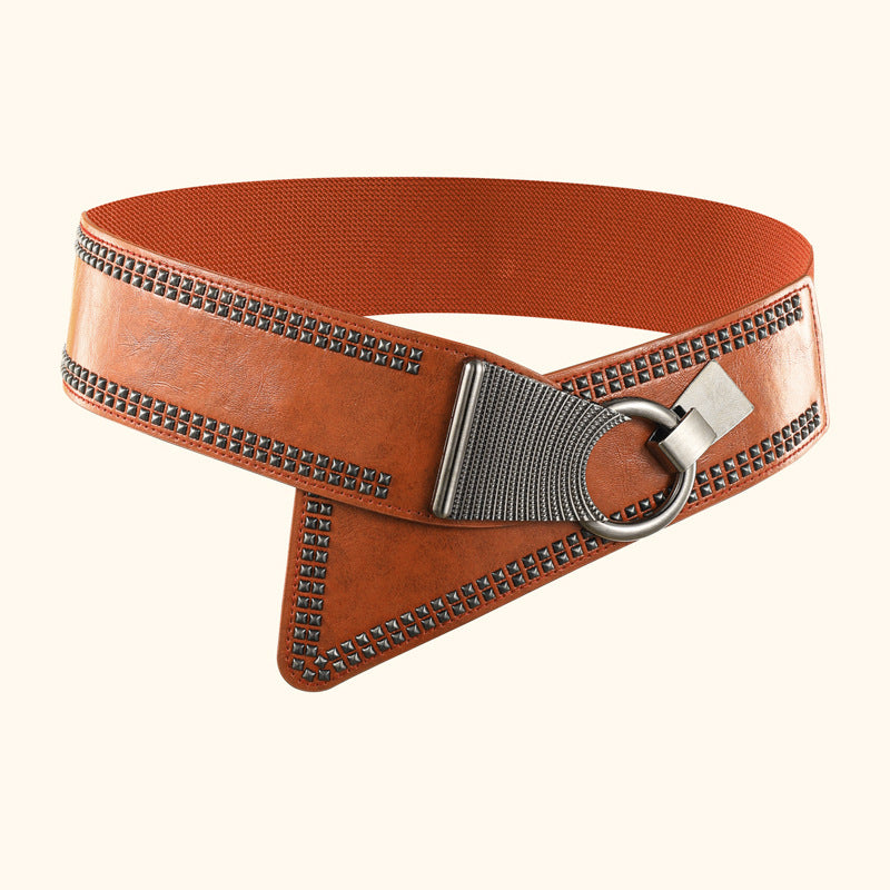 Rivet Belt For Women Fashionable And Versatile Accessory