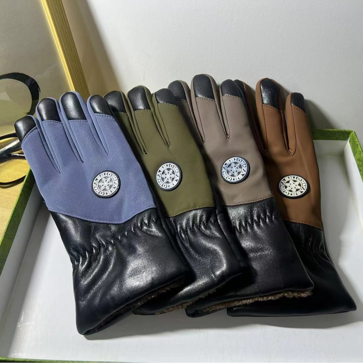 Knitted Winter Warm Open Finger Windproof Gloves