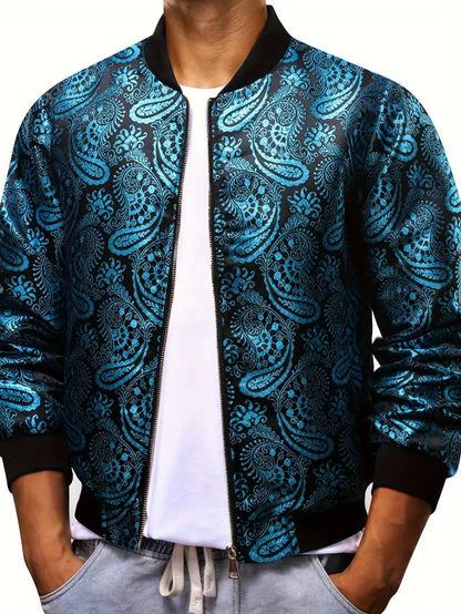 Mens Stylish Trendy Jacket With A Stand-up Collar