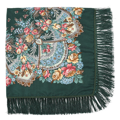Shade And Sunscreen Printed Fringed Shawl
