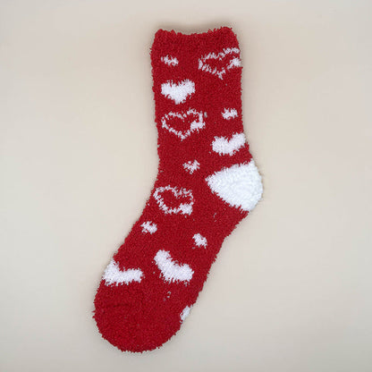 Autumn And Winter Fleece-lined Thickened Socks For Home And Sleep