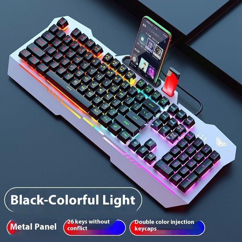Mechanical Feeling Wired Key Mouse Headset Bundle