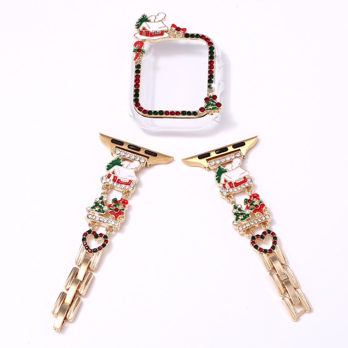 New Christmas Watch Strap Suitable For IWatch Chain Case Iwatch56789Sechristmas