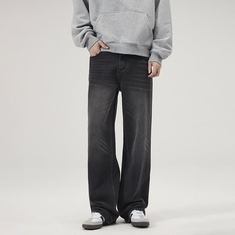 Washed Distressed Loose Jeans For Men