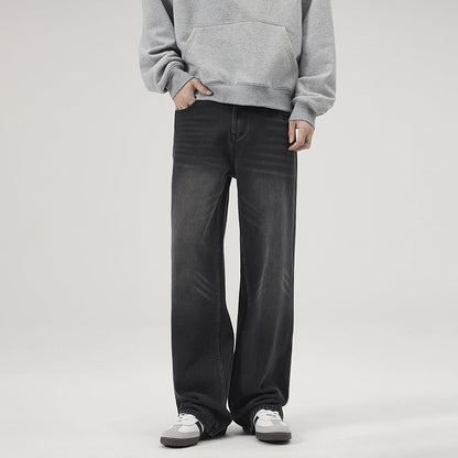 Washed Distressed Loose Jeans For Men
