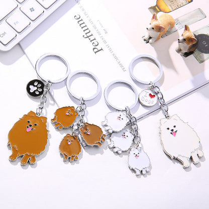 Pet Dog Car Key Ring Creative Metal Keychains