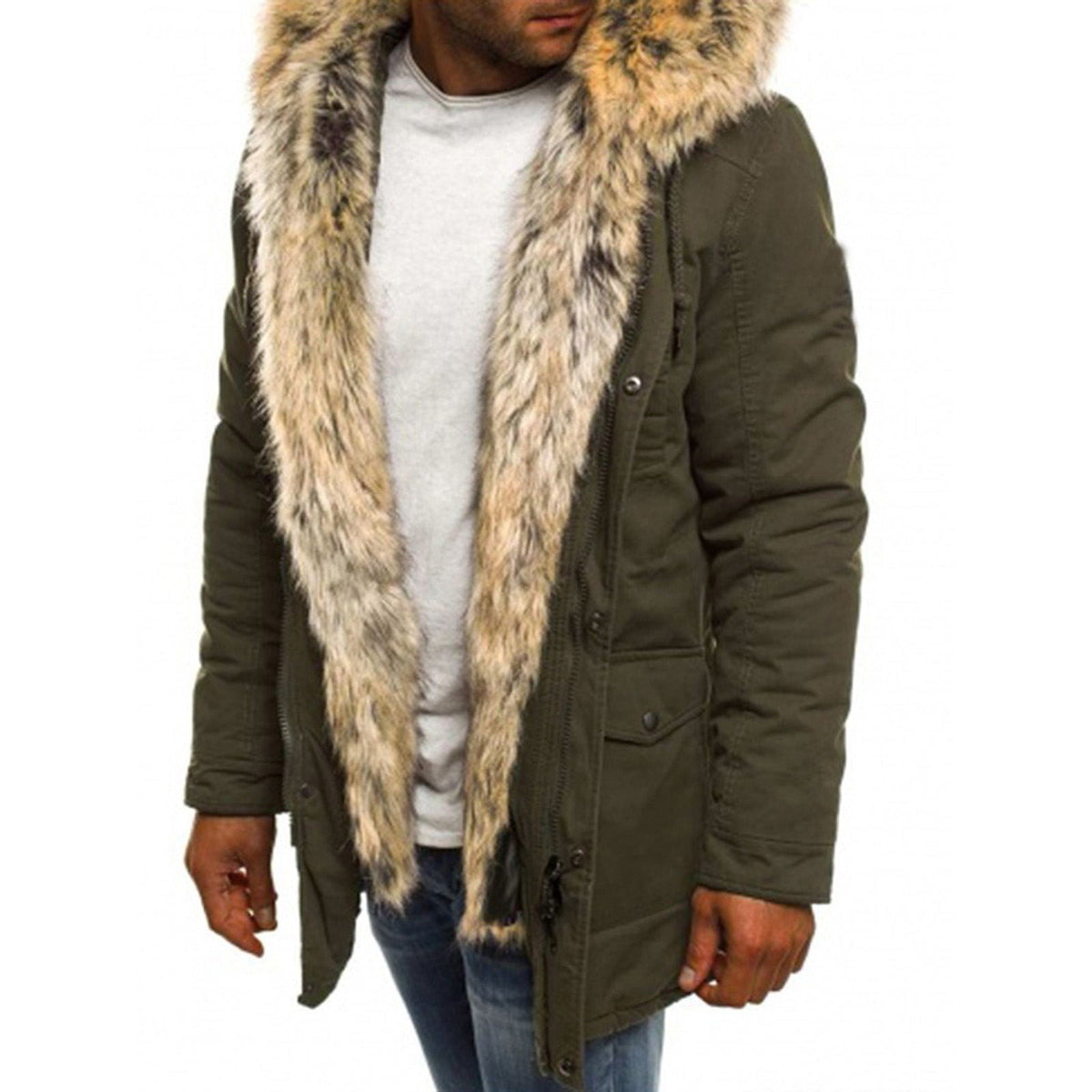 Fur collar cotton clothes