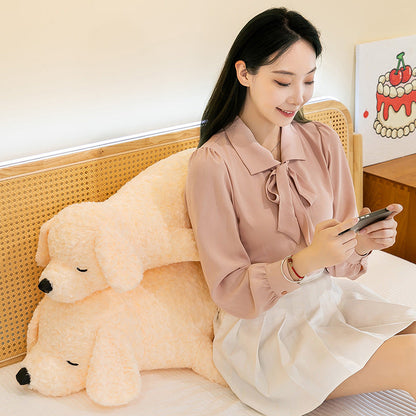 Poodle Doll Super Soft Long Pillow for Lying Dogs Bedside Pillow Doll