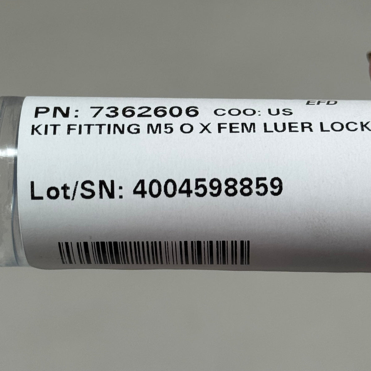 NORDSON Kit Fitting M5 O X Fem Luer Lock Str 7362606