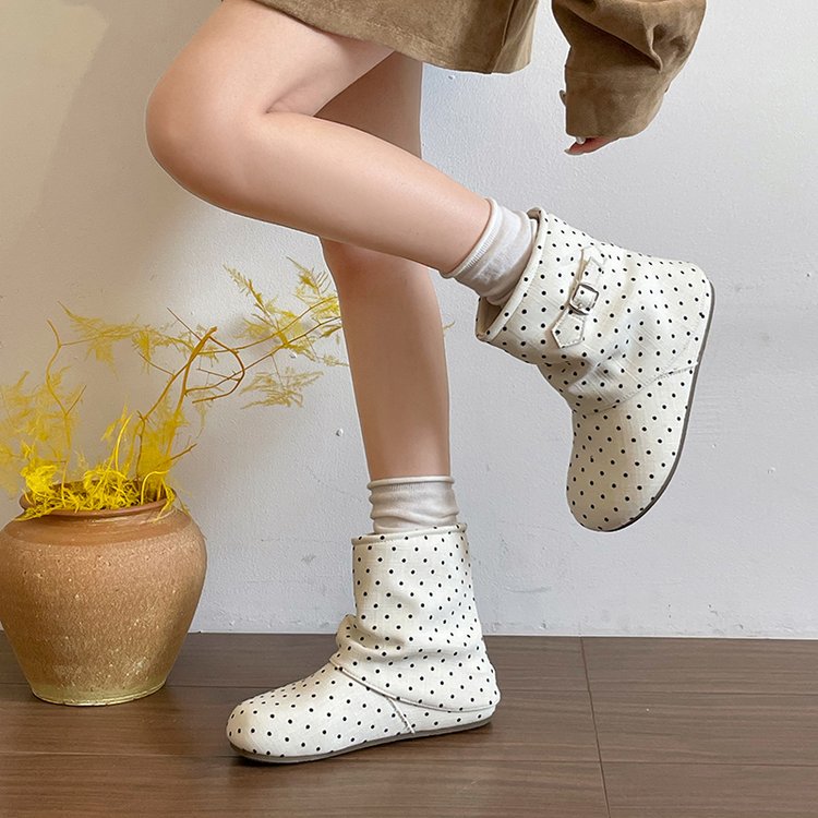 Fashionable French Versatile Thick Soled Boots For Women, Summer Soft Soled And Slim Looking Boken Short Boots
