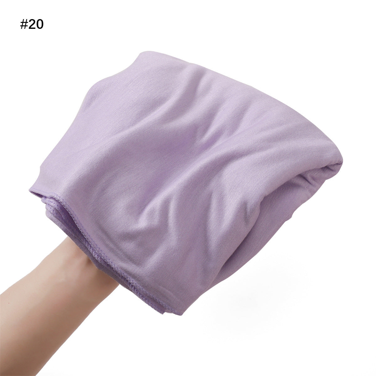 Solid-color Large-size Modal Sweatband Single-color Mercerized Cotton Turban Headscarf