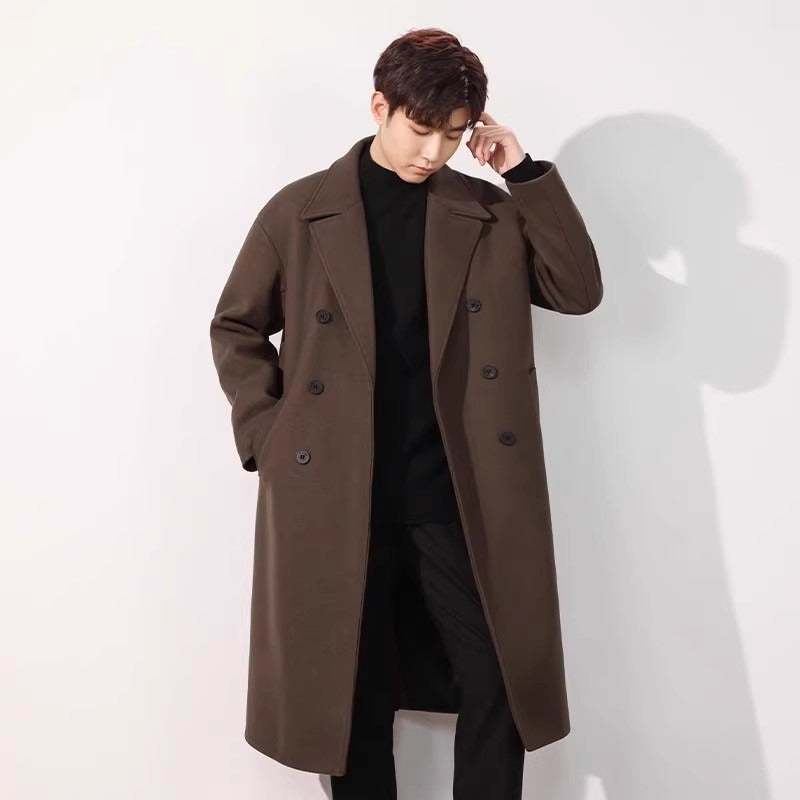 Men's Wool Overcoat, Thick And Loose Wool Jacket