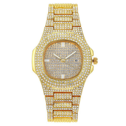 Starry Sky Full-Diamond Calendar Womens Watch