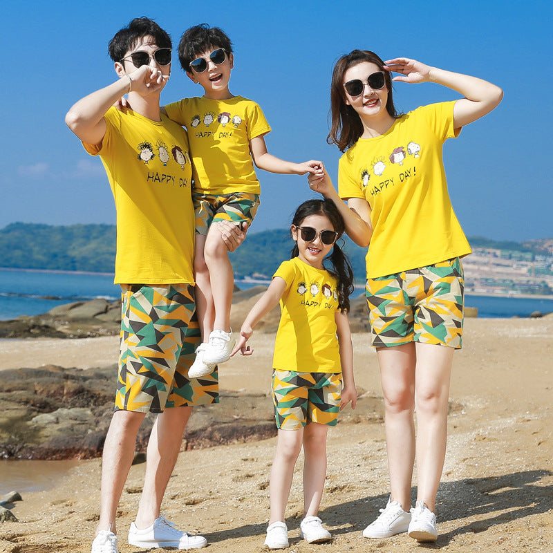 Short-sleeved T-shirt parent-child wear