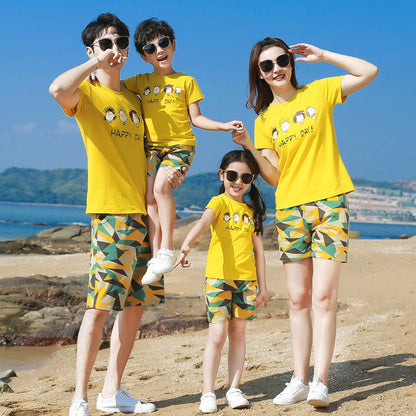 Short-sleeved T-shirt parent-child wear