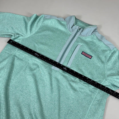 VINEYARD VINES Martha's Vineyard Men's Teal Green Half Zip Pullover Sz- XL