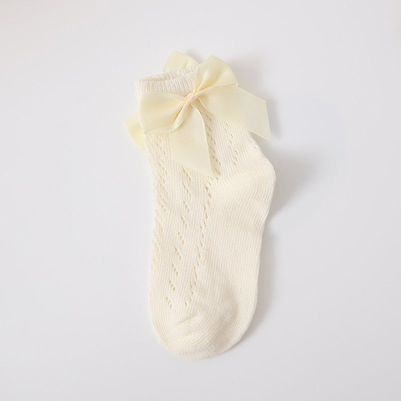 Hollow Loop Mesh Calf Socks For Children