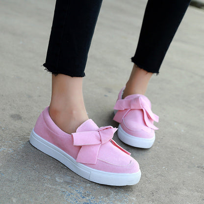 Bow canvas shoes