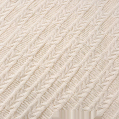 Mens Solid-Color Loose Crew-Neck Knit Sweater For Autumn And Winter