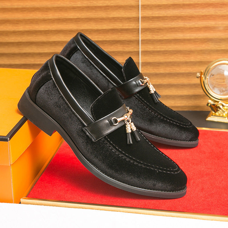 Loafers Solid Color Fringed Leather Shoes