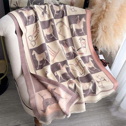 Thickened Double-sided Scarf With Tassel And Frayed Edges For Fall And Winter
