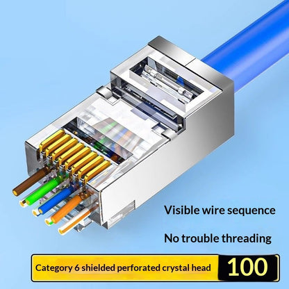 Category 6 Gigabit Shielded RJ45 Plug Network Connector