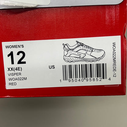 PROPET Visper Diabetic Hiking Sneaker Orthotic Women Sz 12 XX(4E) Red WOA022M