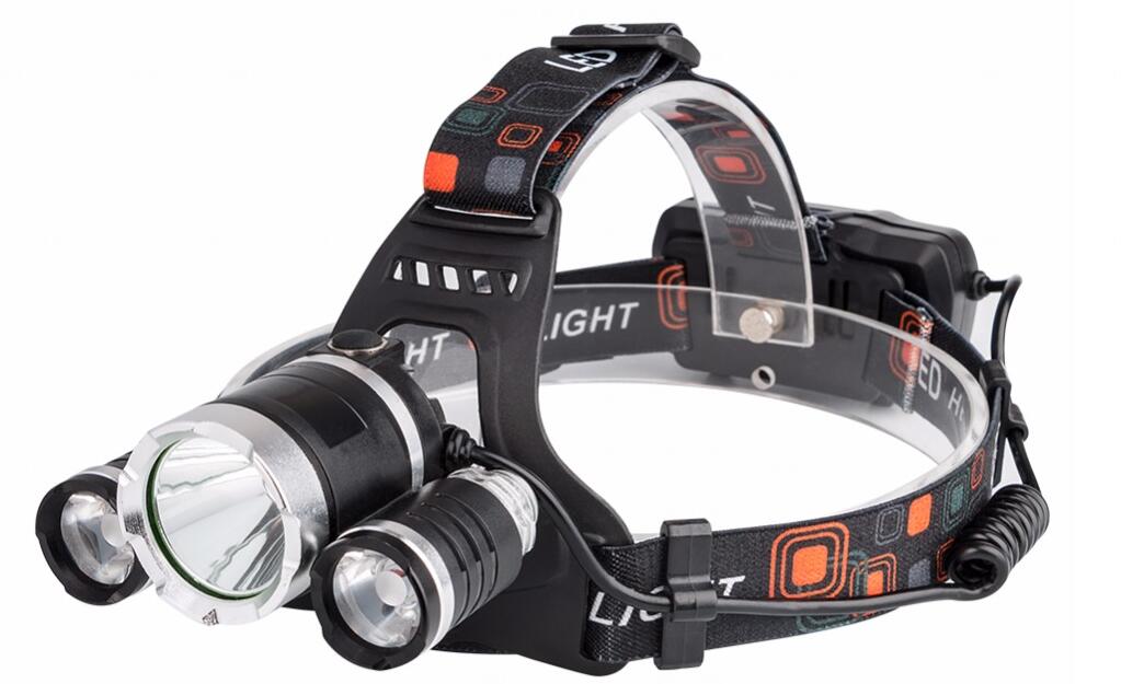 12000Lm XML T6 3 LED Headlight  4 modes torch 2x18650 battery/USB charger