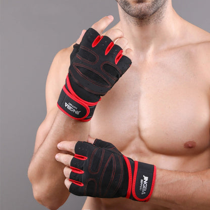 Men's Casual Cycling Outdoor Mountaineering Half Finger Gloves