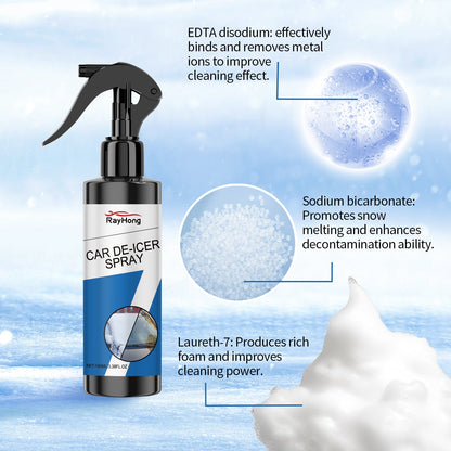 Car De-Icer Spray, Car Windshield Windows Fast Defrosting Snow Melting Ice Spray Magic Device