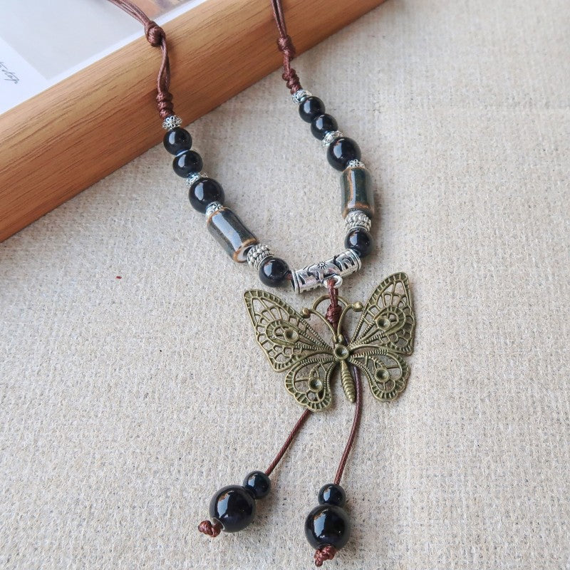 Vintage Ethnic-Style Ceramic Necklace For Women