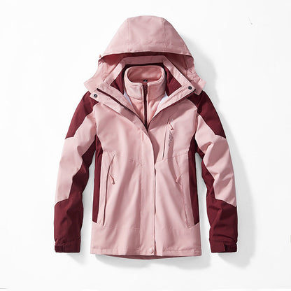 3-in-1 Mink-velvet Liner Two-piece Set Detachable Warm And Windproof Shell Jacket
