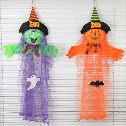 Halloween Decorations Yarn Foam Pumpkin Ghost Pendant