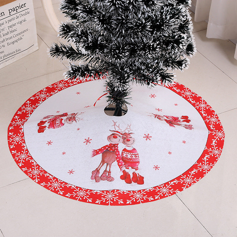 Christmas Tree Skirt Decorations Gift Scene Decor