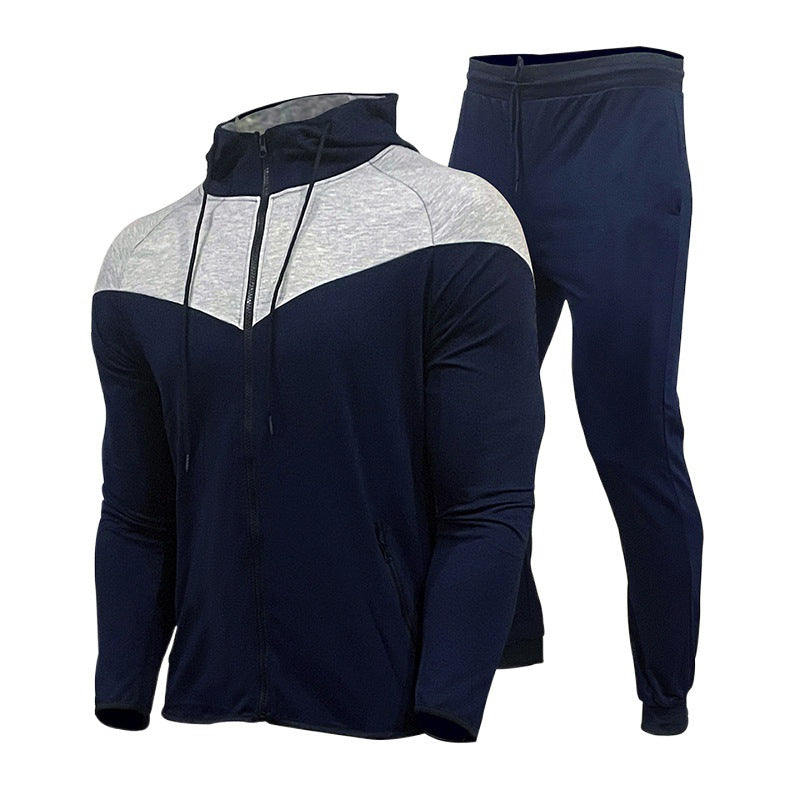 Men's Casual Zipper Suit Cardigan Sweater Sportswear Suit