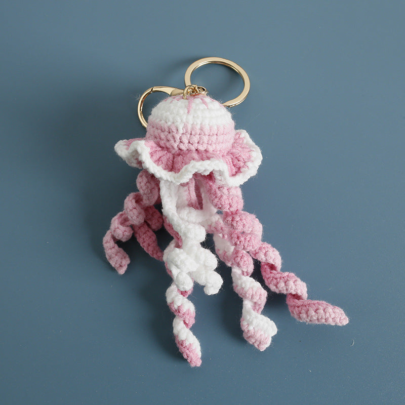 Hand-knitted Yarn Jellyfish Pendant